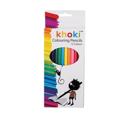 Long Pencil Crayons - 12 Colours