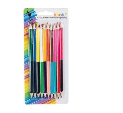 Double Ended Colored Pencils - 10 Pack