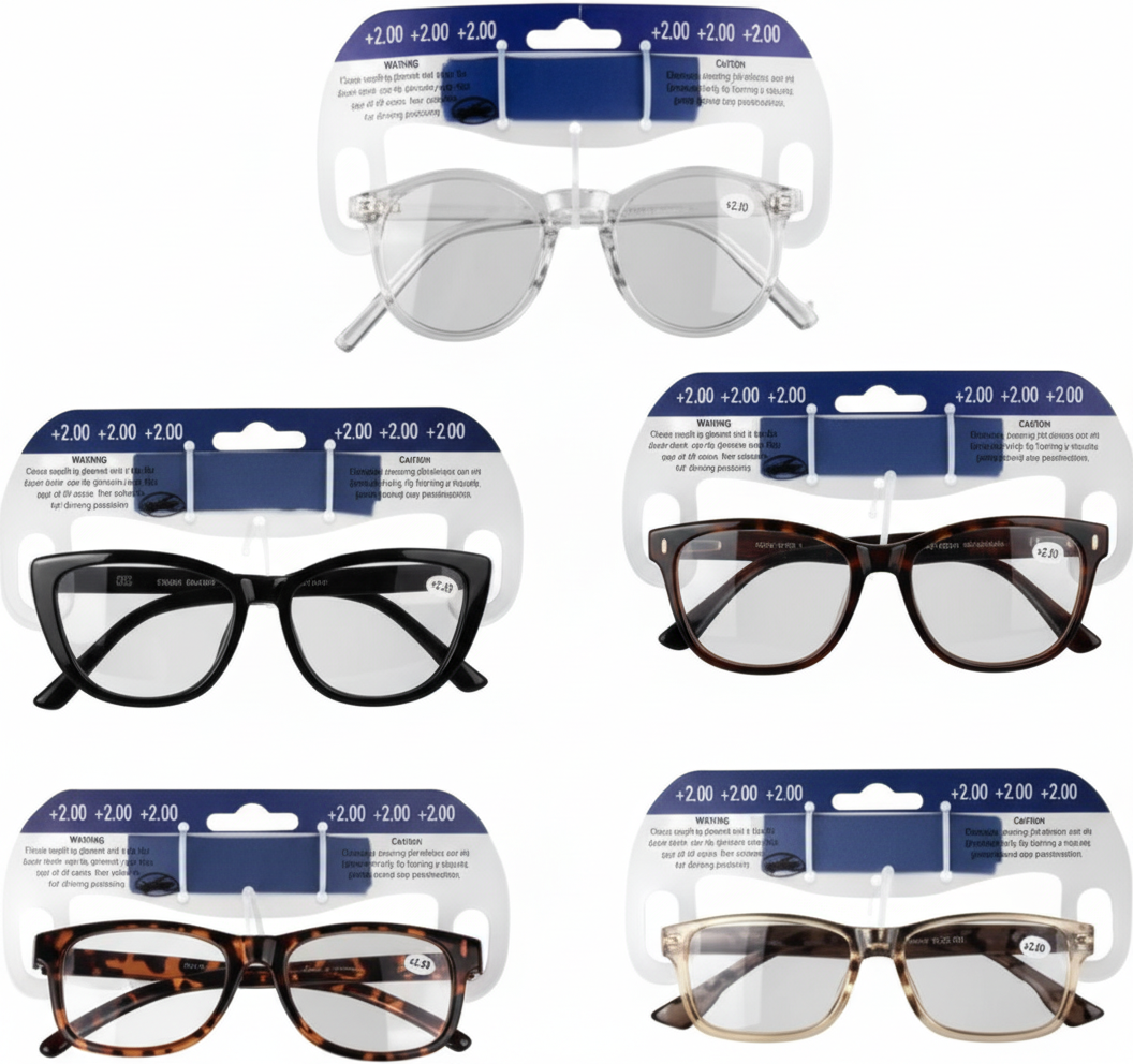 Reading Glasses Plus 2 with Assorted Styles