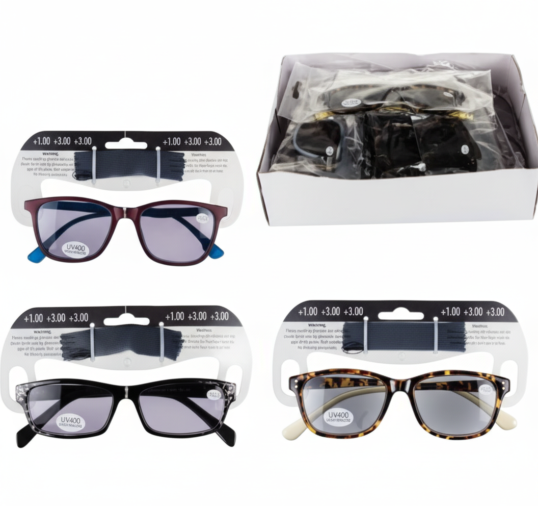 3 Tinted Reading Glasses Plus Assorted Styles