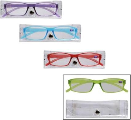 Reading Glasses - Assorted Colors - Strength: +3