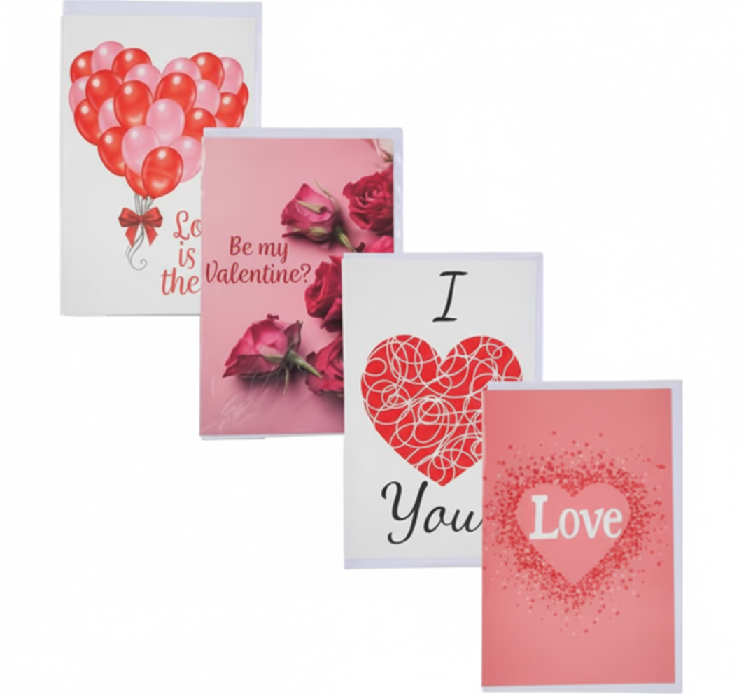 Valentines Day Card and Envelope with Assorted Designs