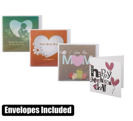 Bulk Pack Mini Mother's Day Cards - 24 Pack - 7cm x 7cm