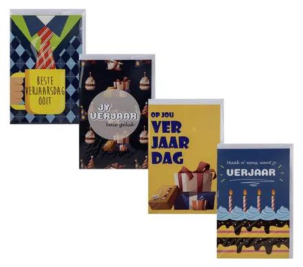 Male Birthday Card and Envelope - Afrikaans Wording