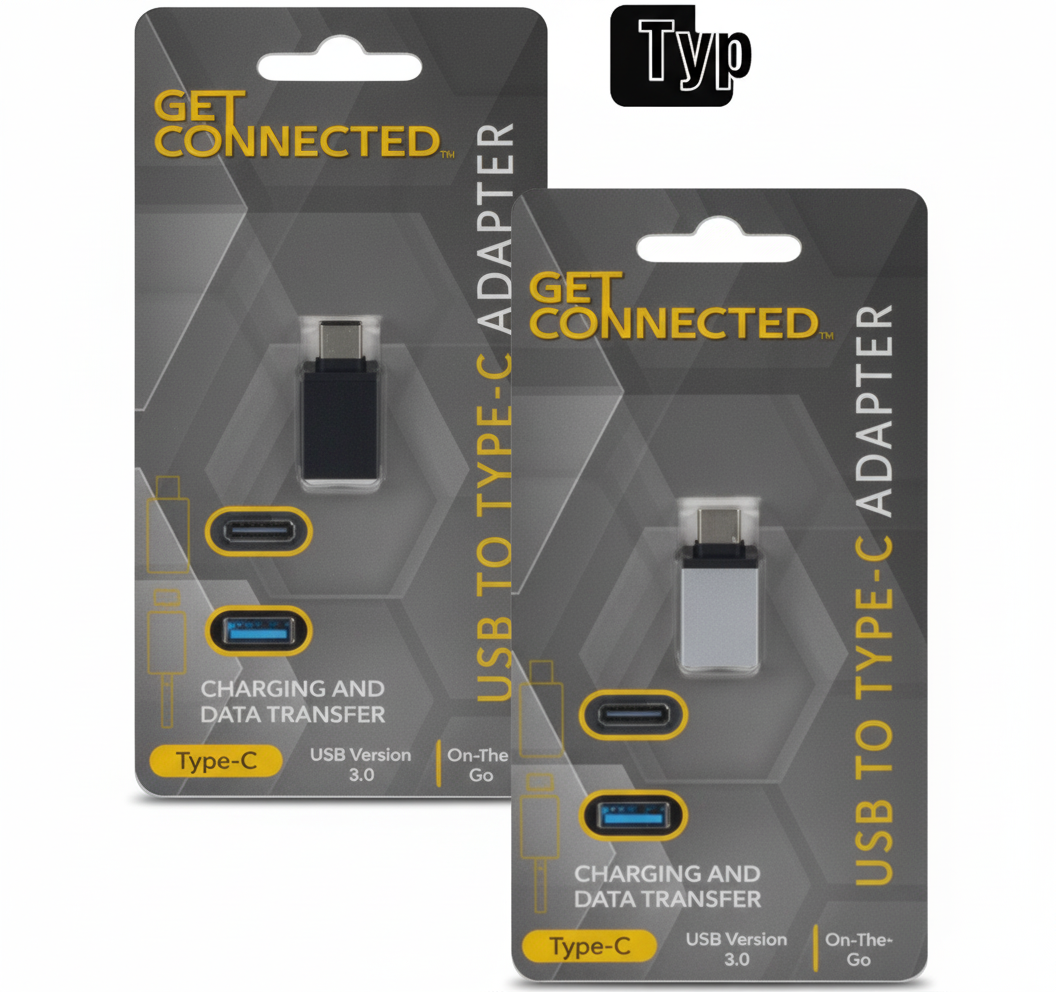 USB Adapter Type A to Type C - Various Colours