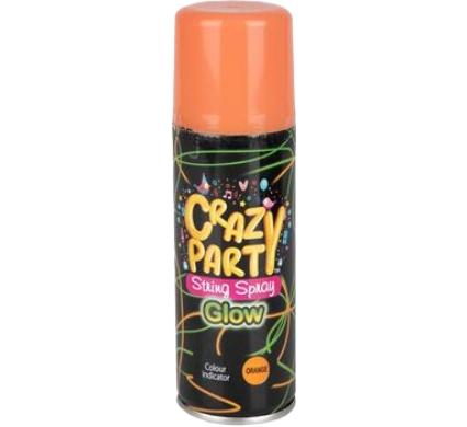 Crazy String Party Spray – Orange, Glow-in-the-Dark (250 ml)