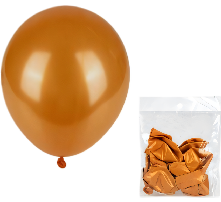 Metallic Gold Balloons, Bulk Pack, Suitable for Helium (12 Pack)