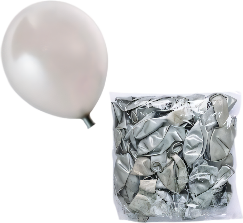 Metallic Silver Balloon Suitable for Helium (Bulk Pack of 12)