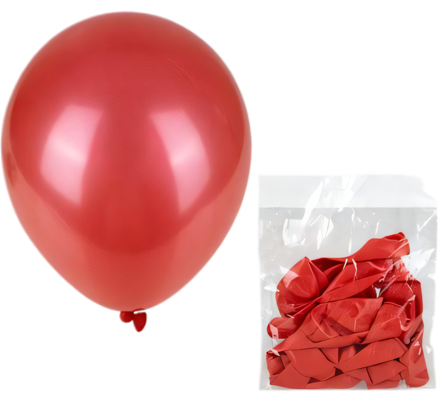 Metallic Red Balloon Suitable for Helium - Bulk Pack of 12