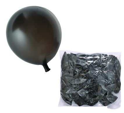 Balloon Suitable for Helium Metallic Black - Bulk Pack of 12