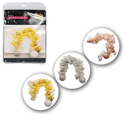 Balloon Arch Decor Pack - Silver, Gold, or Rose Gold - 85 Pieces
