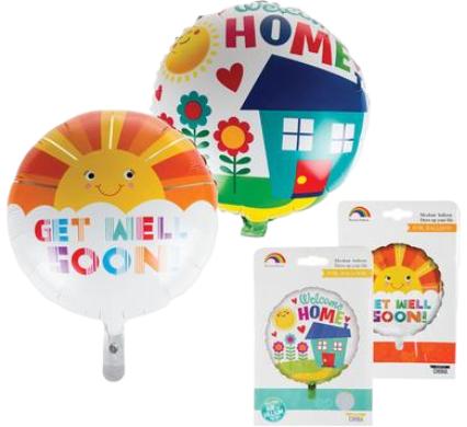 Foil Get Well or Welcome Home Balloon - 45 cm - Assorted Designs