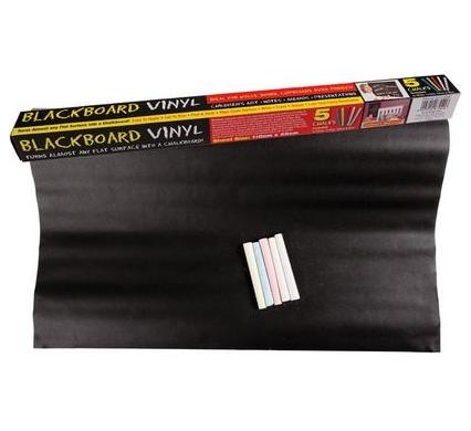 Blackboard Vinyl - 5 Assorted Chalks - 45x110 cm