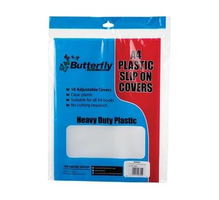 A4 Self Adhesive Adjustable Book Covers - 10 Pack