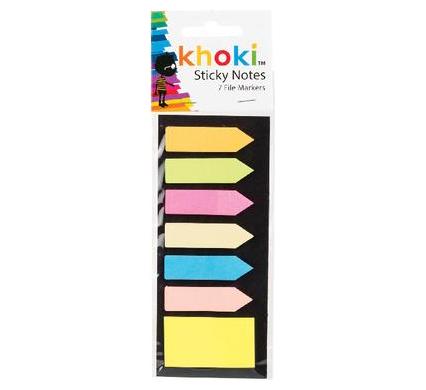 Self Adhesive File Markers - 6 Assorted Colours