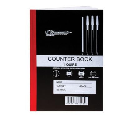 Hard Cover A4 Counter Book - Bulk Pack of 10 - 96 Pages - Feint Ruled With Margin