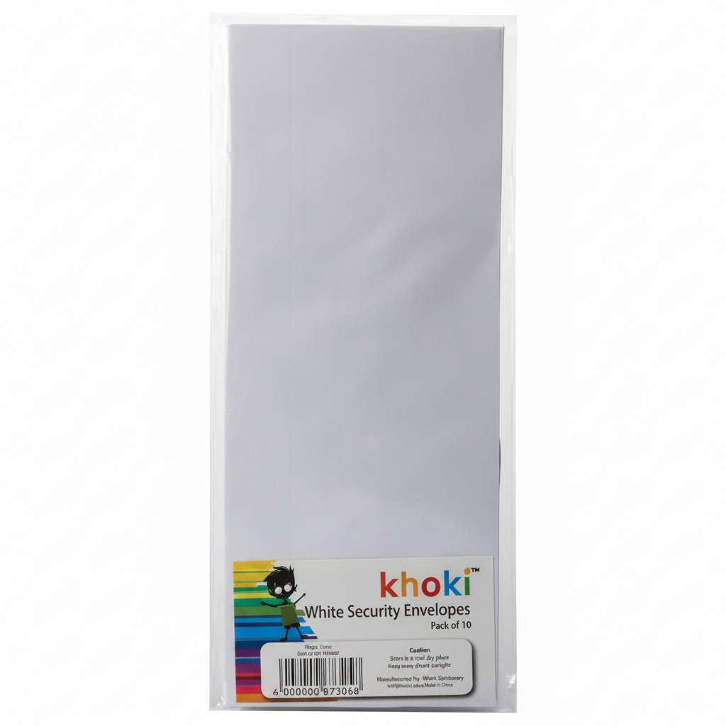 White Security Envelopes - Pack of 10 - 240 x 107 mm