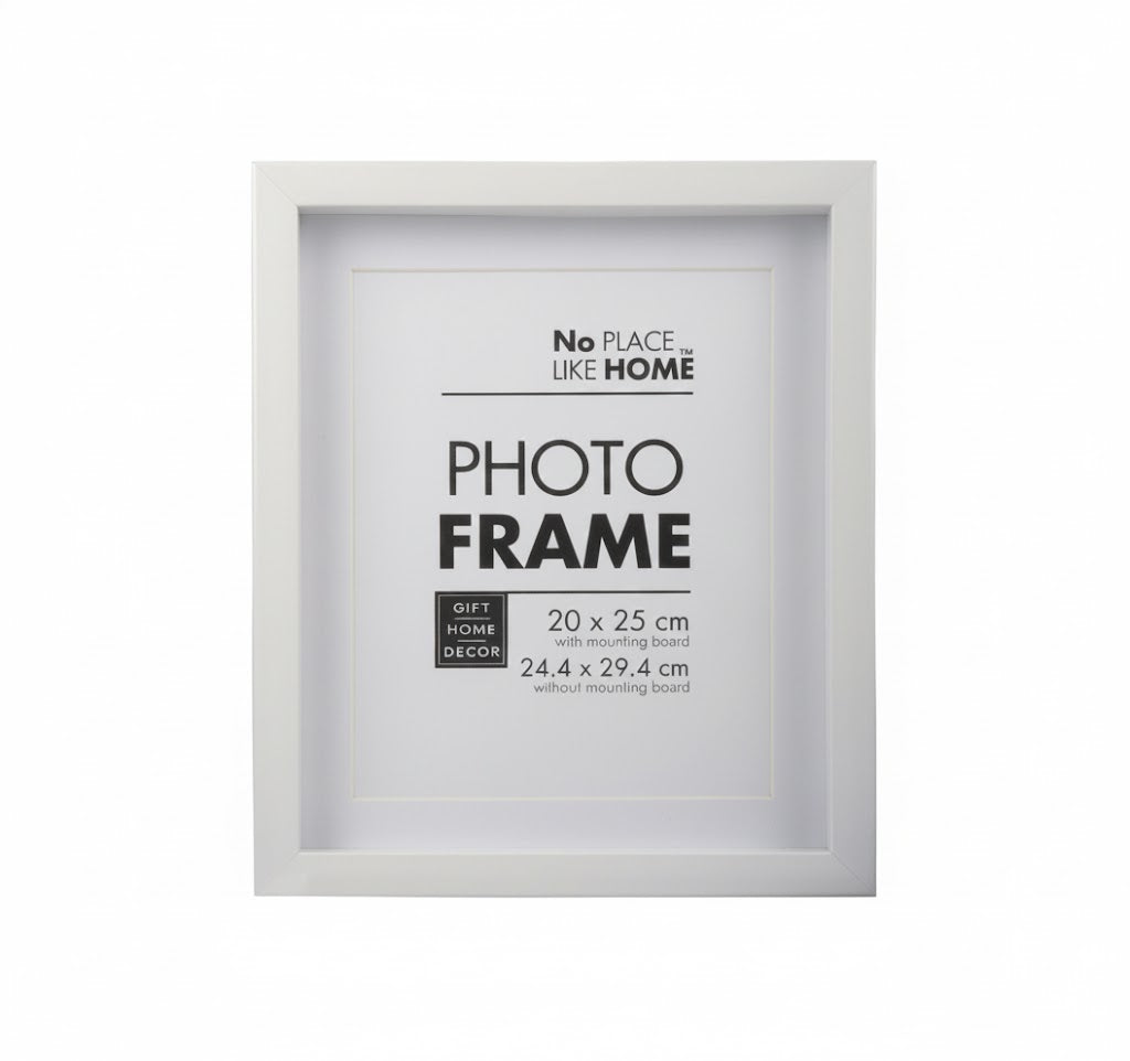 Picture Frame Plastic Shadow Box - 20 x 25 cm - White