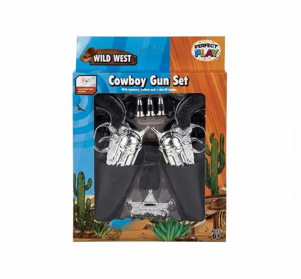 Toy Hand Gun 7 Piece Wild West Playset with Holster