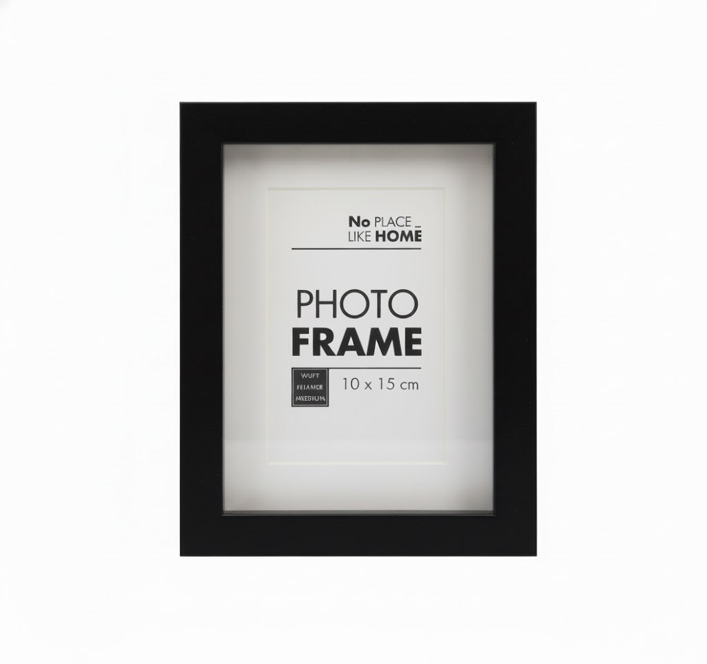 Picture Frame Plastic Shadow Box - Black - 10 x 15 cm
