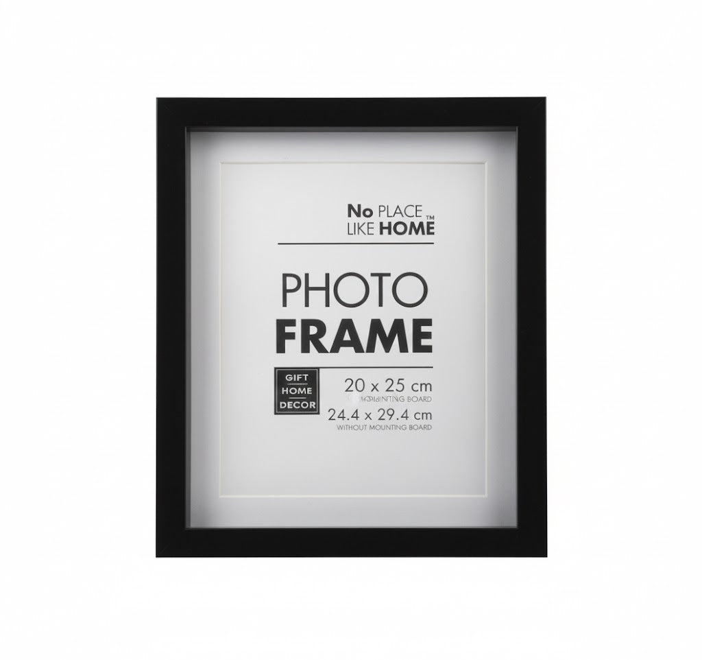 Picture Frame Plastic Shadow Box - 20 x 25 cm - Black