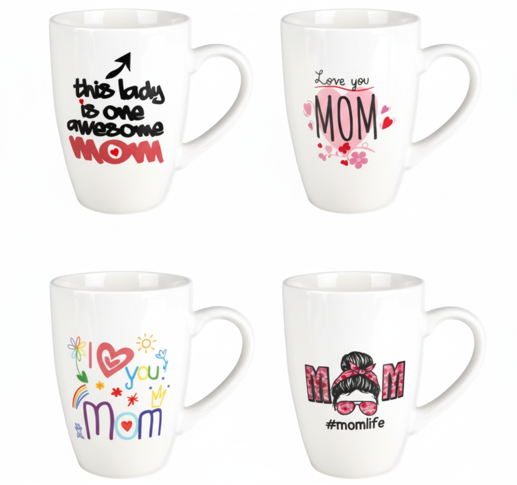 Mug for Occasions with Mom Barrel design (400 ml) - Assorted