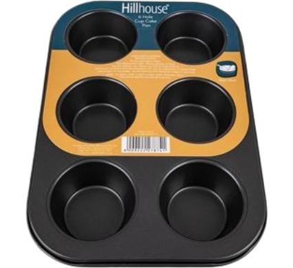 Bakeware Non-Stick Cupcake Pan - 6 Holes