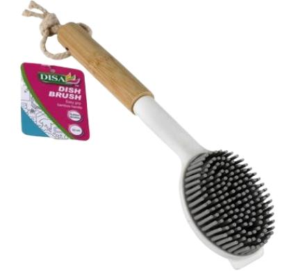Dish Brush - Rubber Bristles - 22 cm