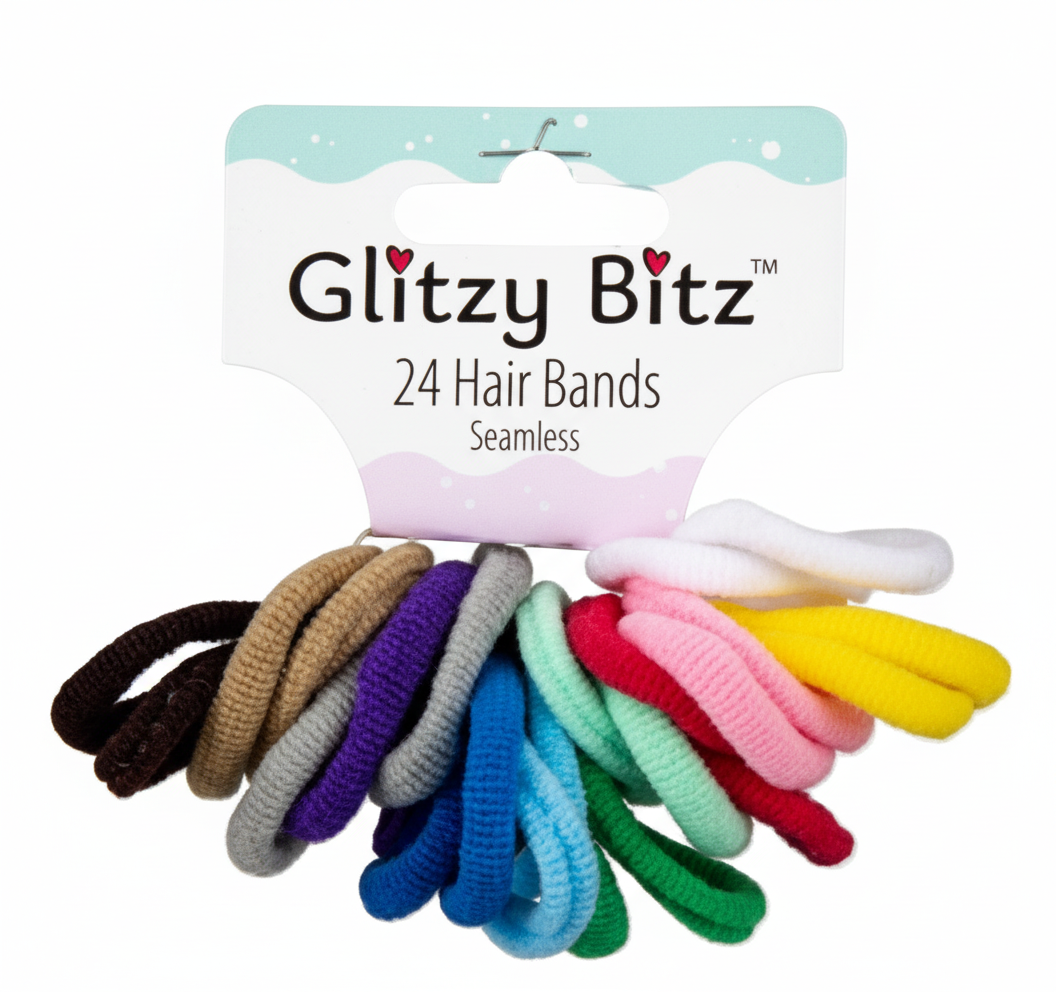 Light Elastic Hair Band with No Join (24 Pieces)