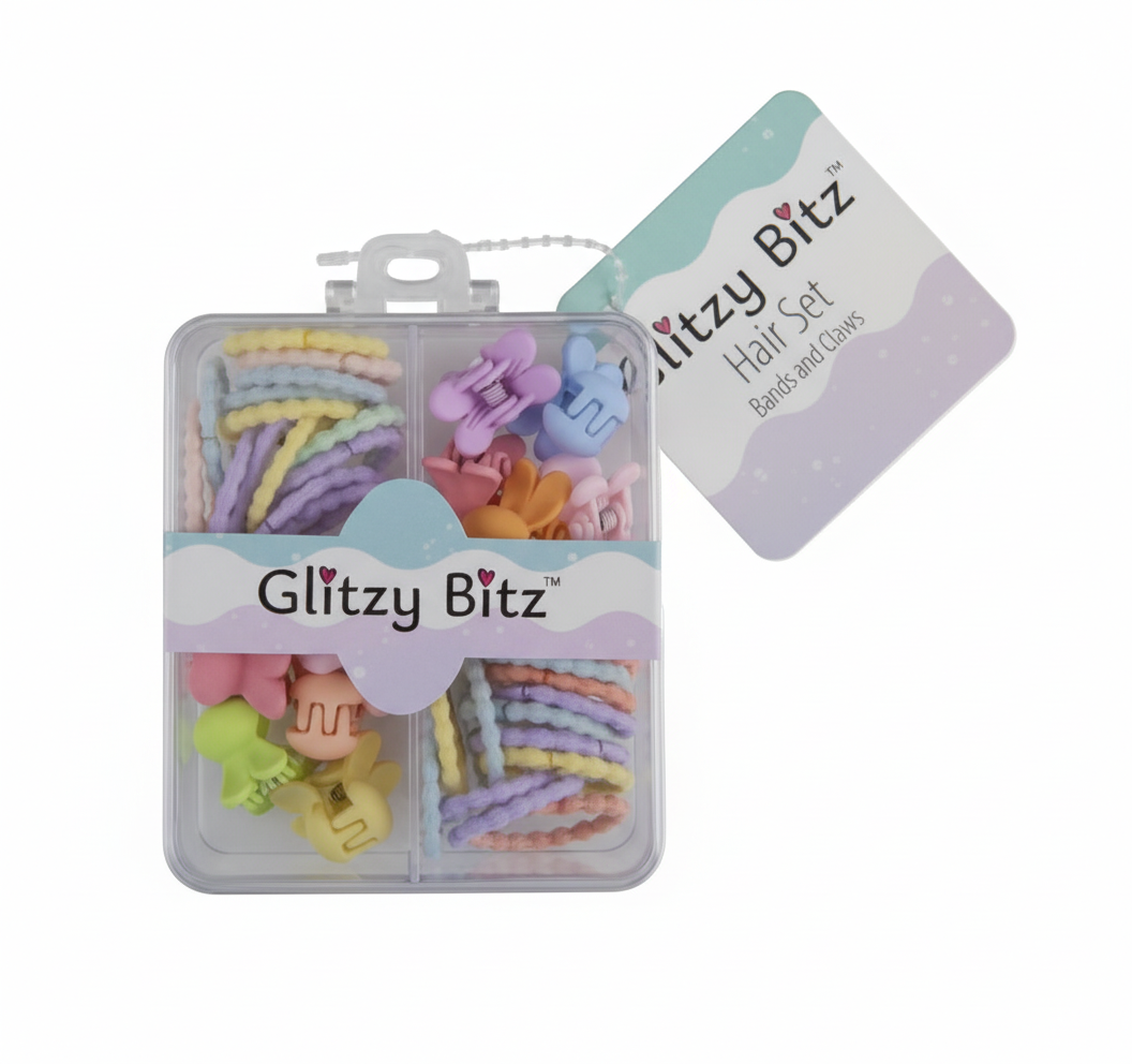 Hair Band and Claw Clip Set, Assorted (40 Pieces)