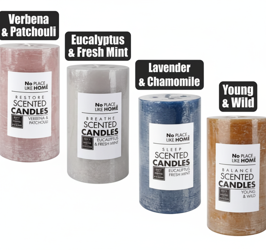 Candle Pillar Round - 6.8cm x 12cm - Revive Assorted