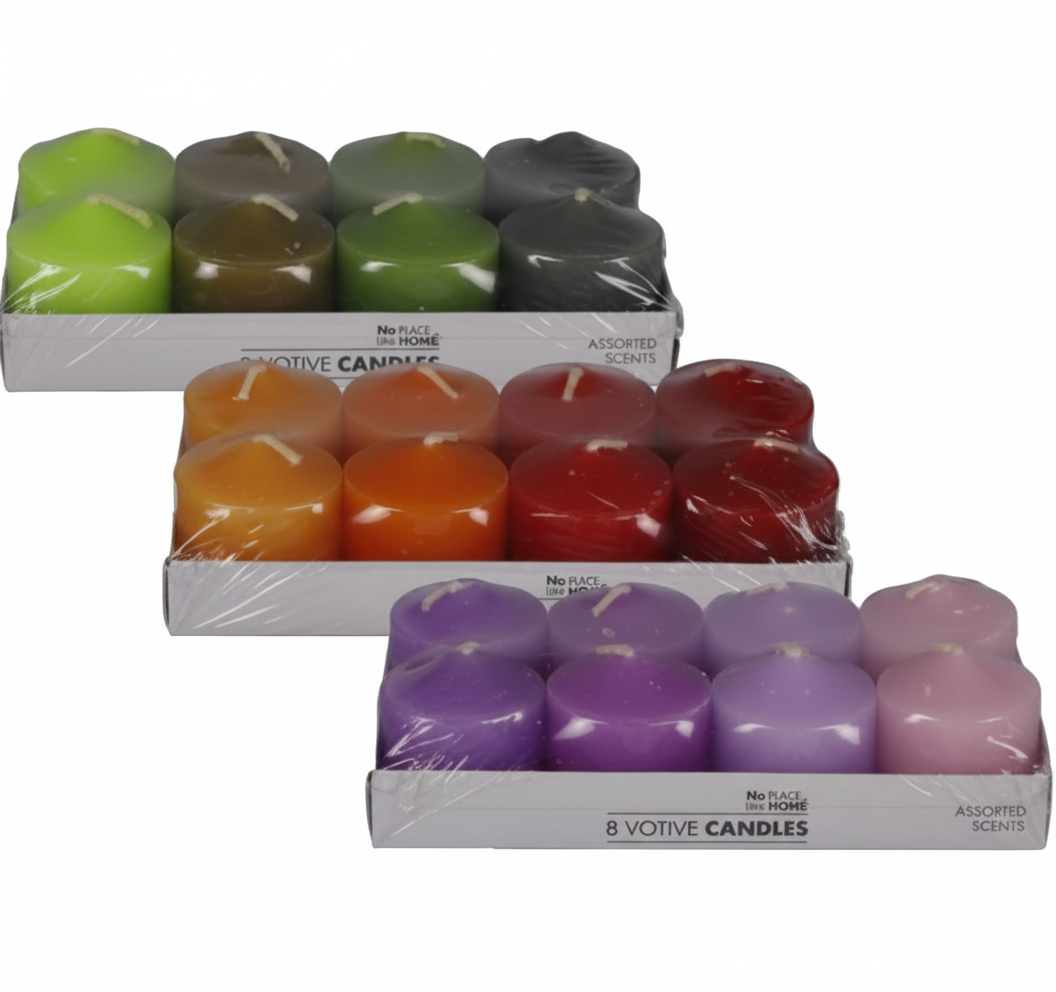 Candle Votive 3.5cm 8pcs Rainbow Scented - Various Colors