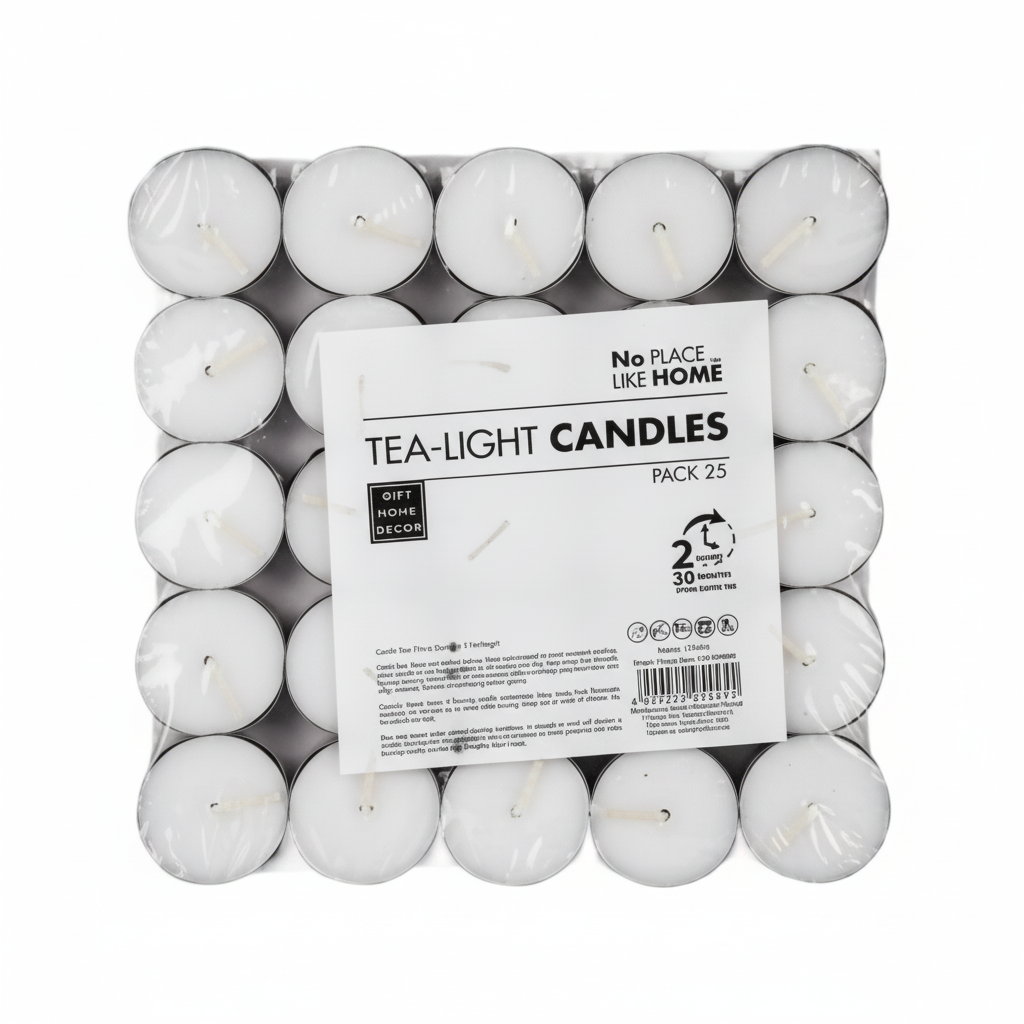 Candle Tea Light White - 10g - Pack of 25