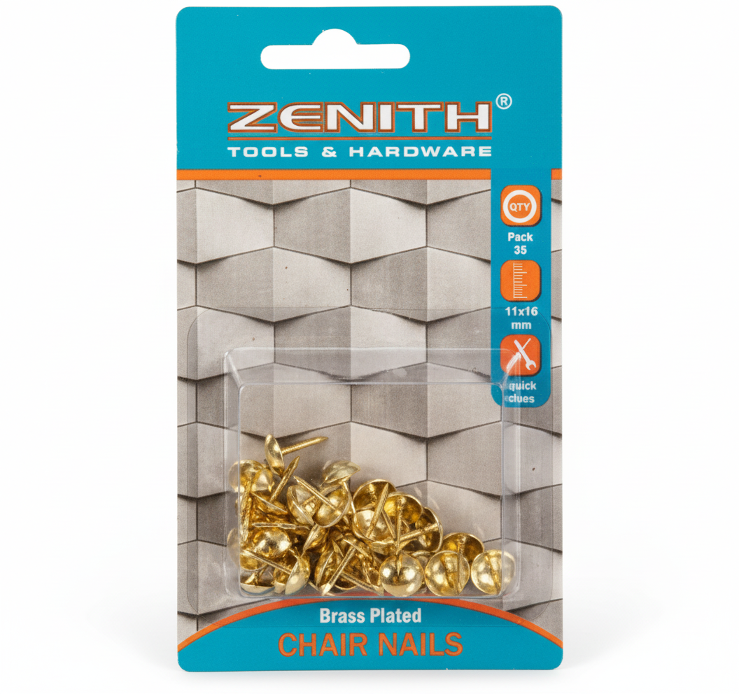 Nails Chair 11x16mm Brass 35pce