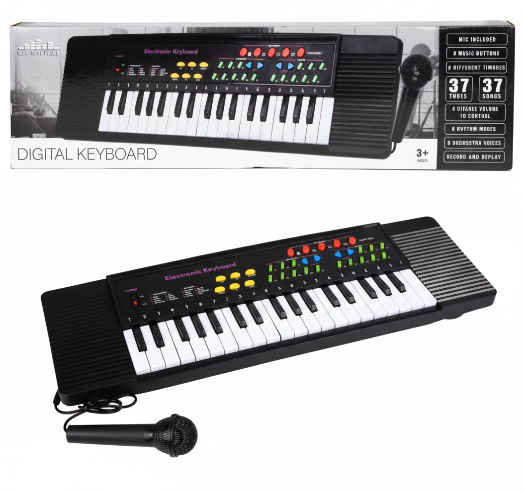 Electronic Musical Keyboard with Microphone - 37 Keys