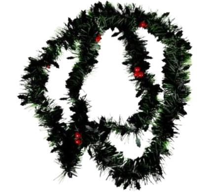 Christmas Garland Tinsel - Pine and Berries