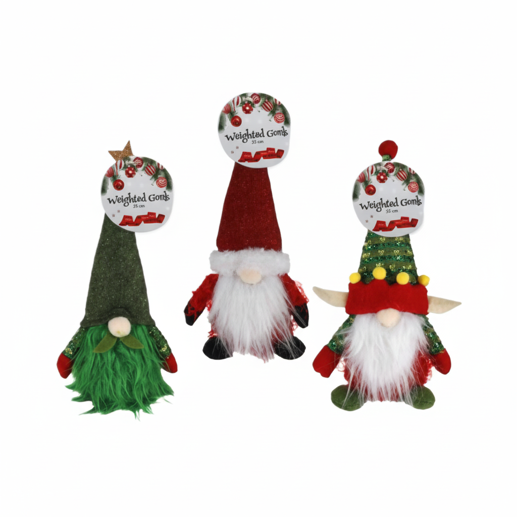 Weighted Christmas Room Decor Gonk (35 cm) - Various Colours