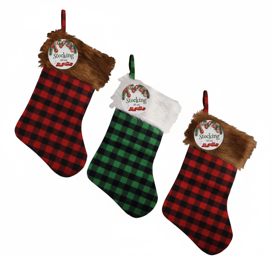Tartan Christmas Dress-Up Stocking (42 cm)