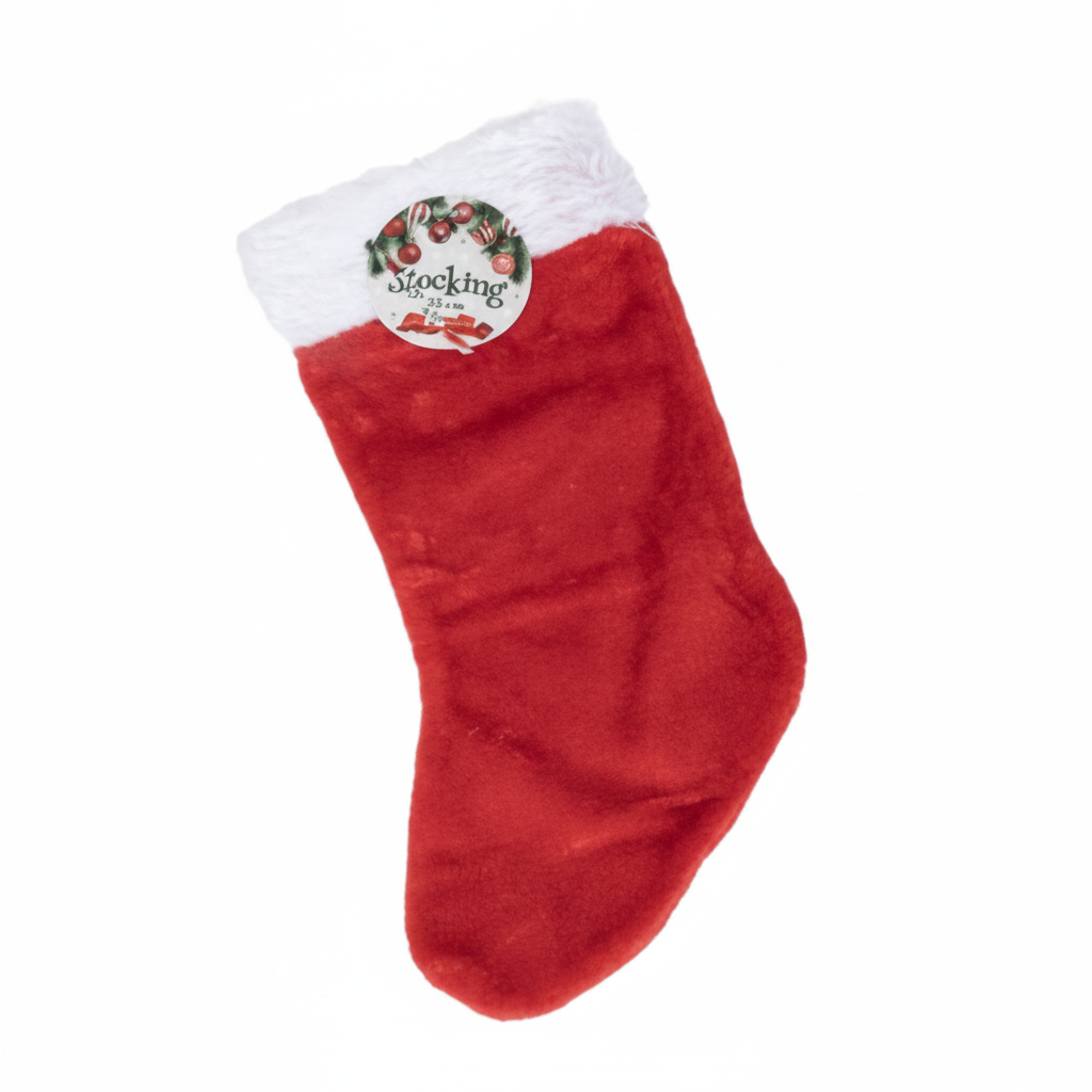 Plain Plush Christmas Stocking (45 cm)