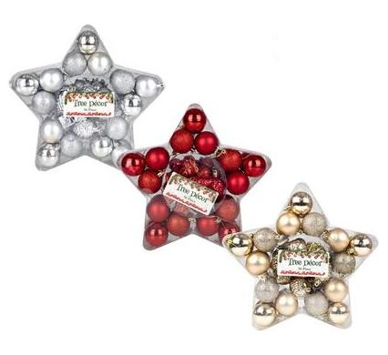 Christmas Tree Decoration Balls - 56 Pieces - 3.5 cm