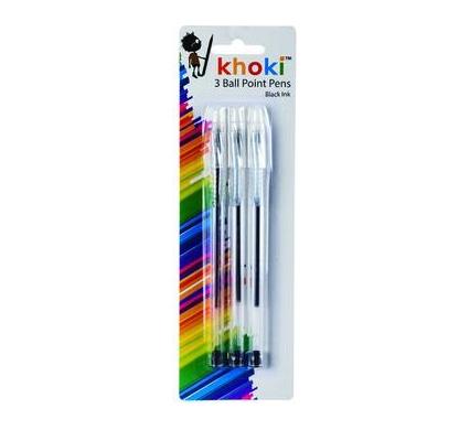 Ball Point Pen - 3 Piece Set - Black