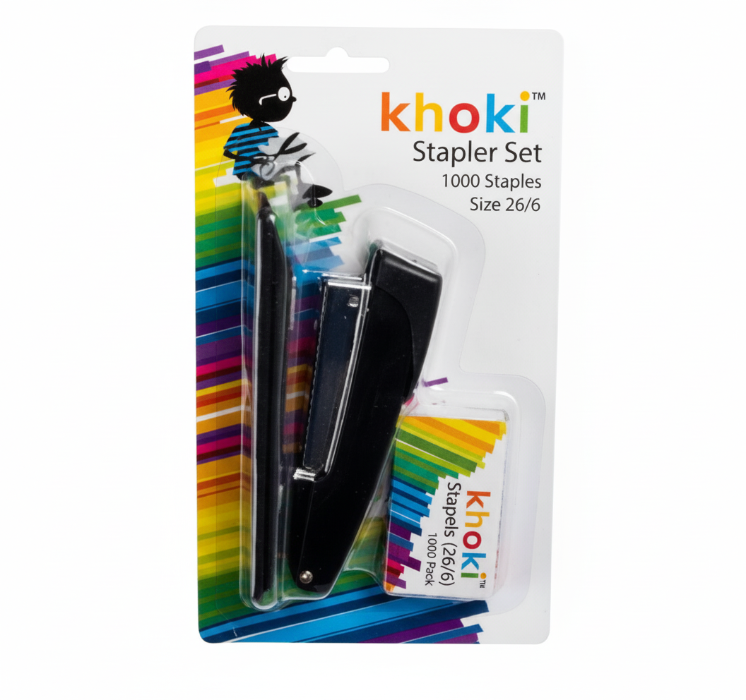 Metal Stationery Stapler Set With Staples