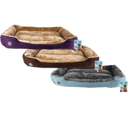 Fur Pet Bed Rectangle - Extra Large - 90 x 70 x 18 cm