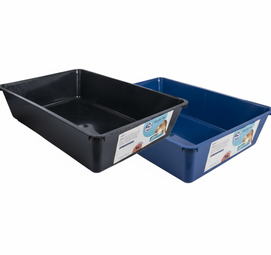 2 x Pet Cat Litter Pan in Various Colours (10 x 29 x 41 cm)