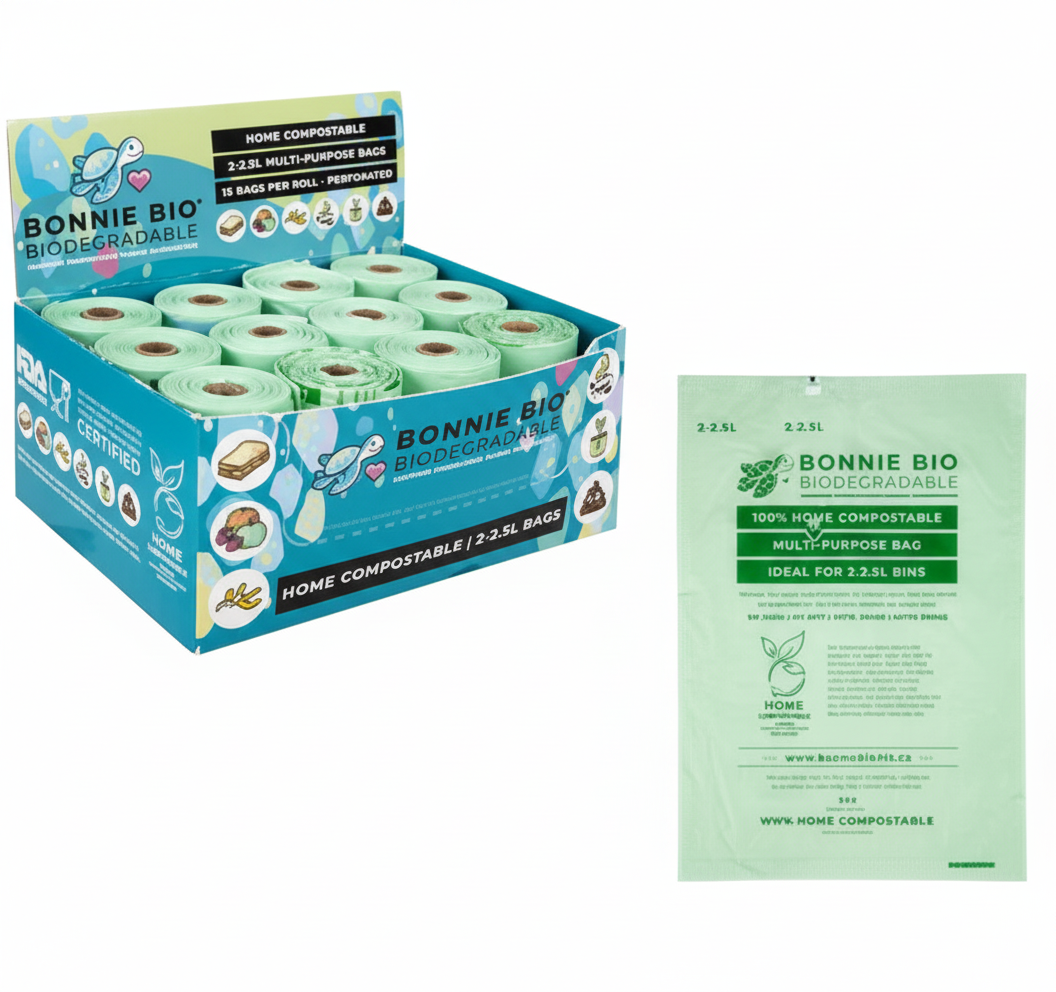 Bonnie Bio Bags Biodegradable - 2 to 2.5 L - 15 Pack