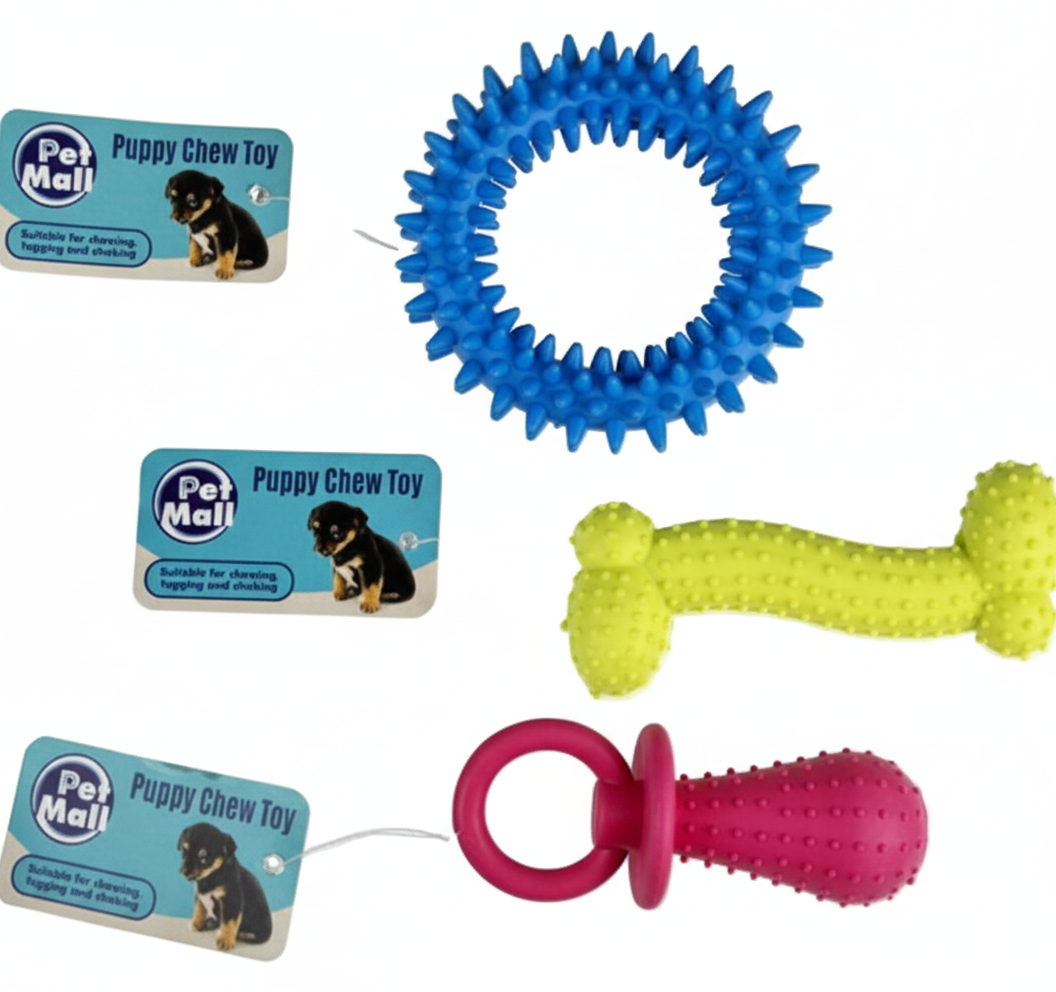 Pet Toy Puppy Chews - Thermoplastic Rubber - Assorted