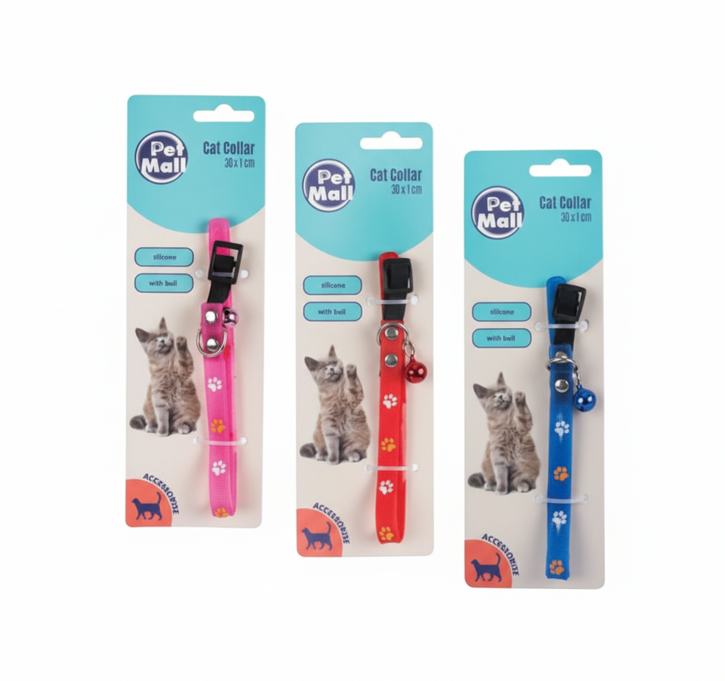 Silicone Pet Cat Collar - Assorted (30 x 1 cm)