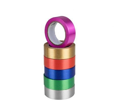Gift Ribbon Pastel - 1.8 x 910 cm - Assorted Colors - 6 Pieces