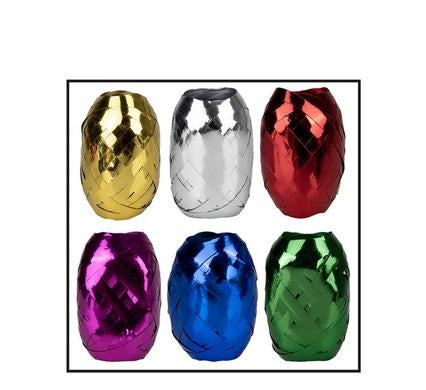 Gift Ribbon Metallic - 5 mm x 10 m - 6 Pieces