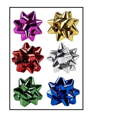 Gift Bow Metallic - 8 cm - 6 Pieces